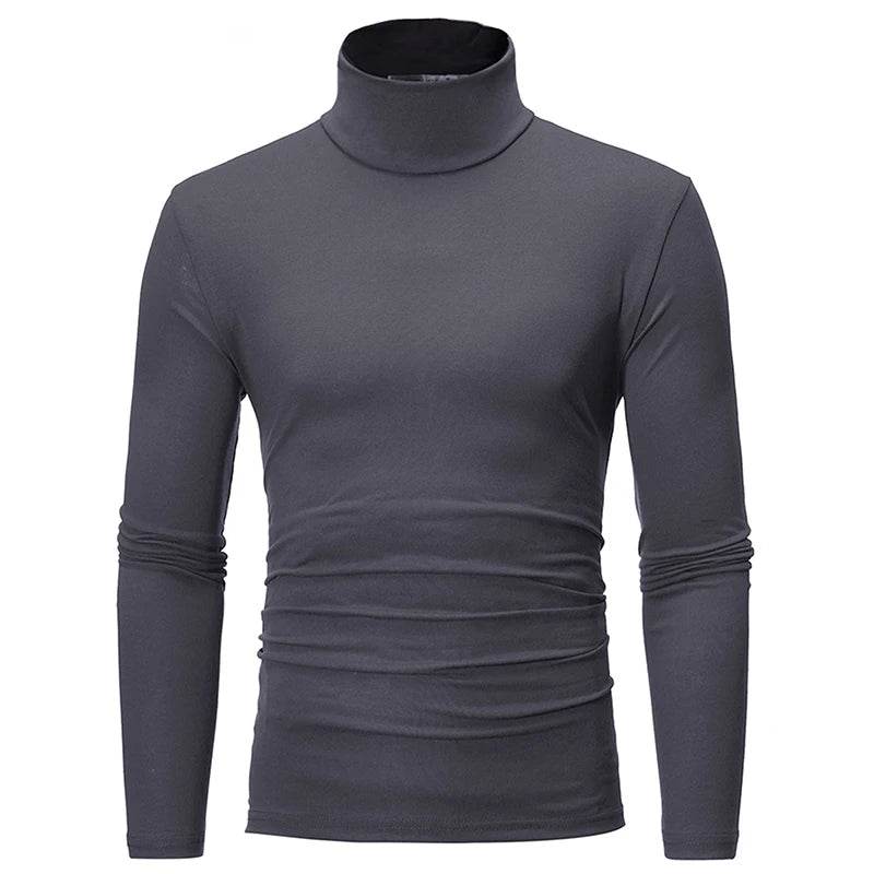 Men's Casual Slim Fit Turtleneck Pullover - Lightweight & Breathable Top - Buy Center US
