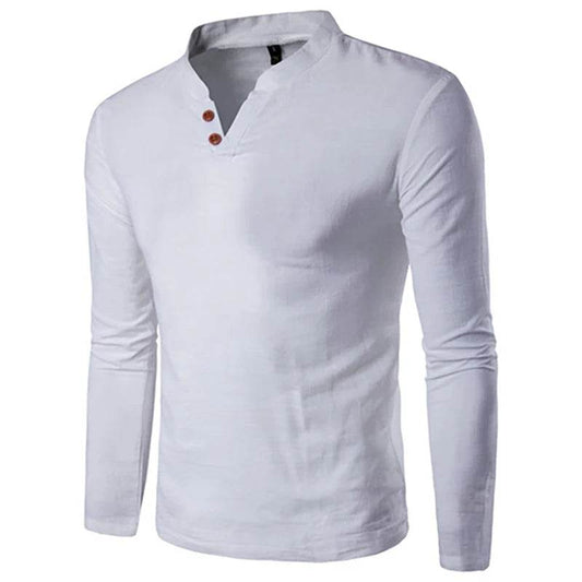 2023 Summer V-neck Men's Polo T-shirt - Casual Double Button Style - Buy Center US