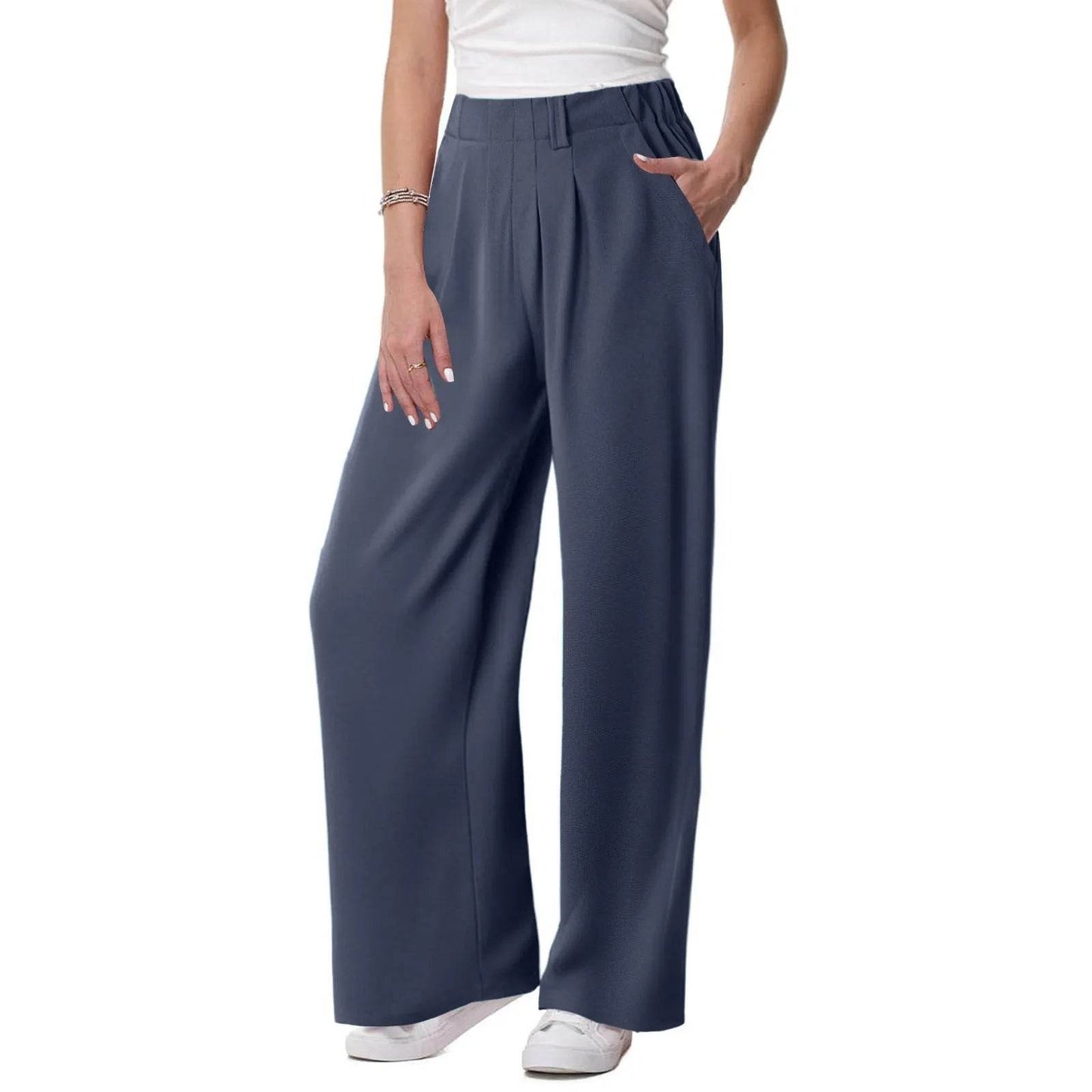 ZOMAXIUJEE Women's Solid Color Palazzo Pants - Casual & Comfortable - Buy Center US