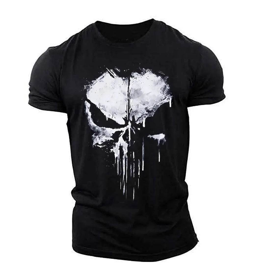 Punisher Skull Men's T-Shirt - Breathable Oversized Sport Top - Buy Center US