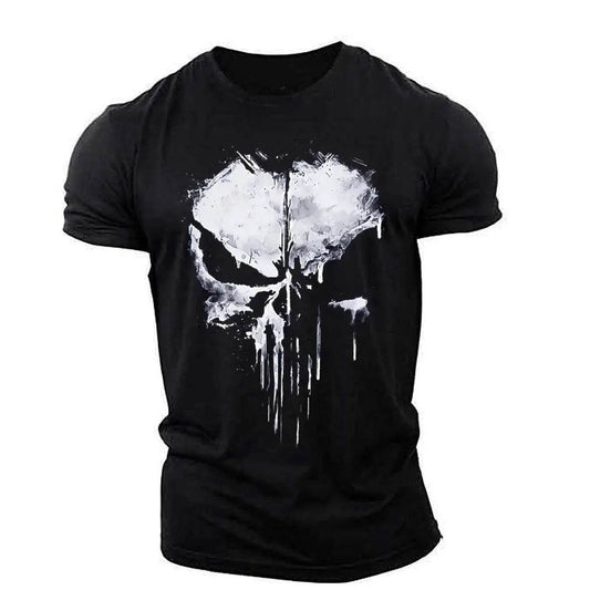 Punisher Skull Men's T-Shirt - Breathable Oversized Sport Top - Buy Center US