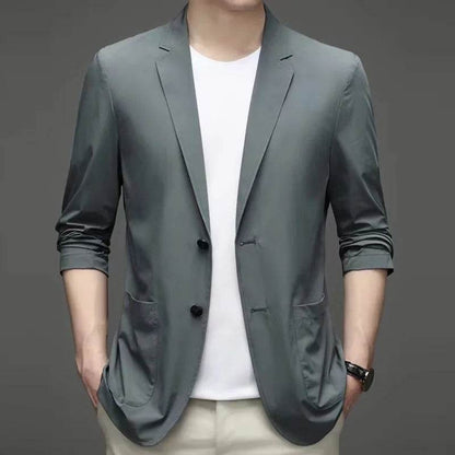 Men's Sunwear Casual Suit - Breathable Ice Silk Blazer for Spring - Buy Center US