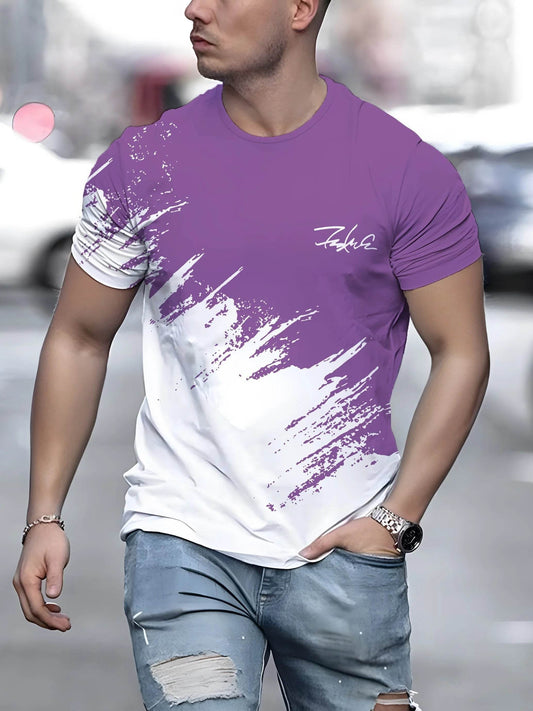 Casual Men's Short Sleeve Crew Neck T-Shirt - Quick Dry, Outdoor Ready - Buy Center US