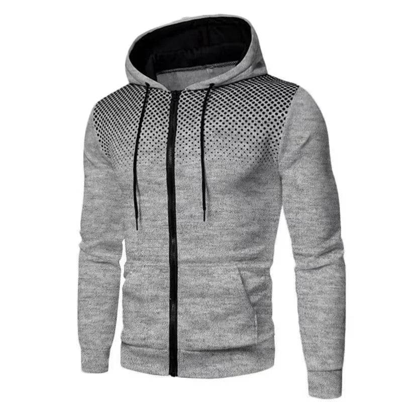 2024 Men's Hoodie Jacket - Zippered Hooded Pullover for Casual Style - Buy Center US