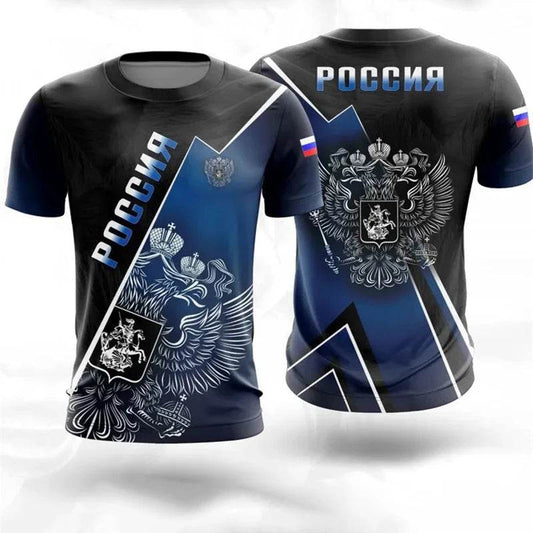 Russian Coat of Arms T-Shirt - Camouflage Casual Tee for Men & Women - Buy Center US