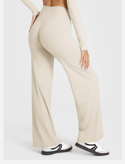 Women's High Waist Yoga Pants - Breathable Wide-Leg Fitness Trousers - Buy Center US