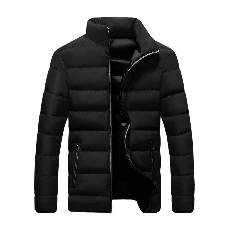 Men's Winter White Duck Down Jacket - Warm Hooded Slim Fit Puffer Coat - Buy Center US