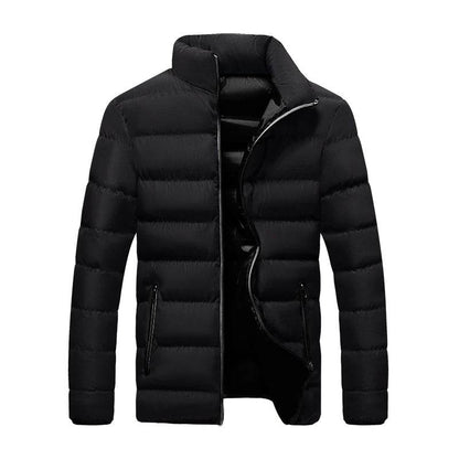 Men's Winter White Duck Down Jacket - Warm Hooded Slim Fit Puffer Coat - Buy Center US