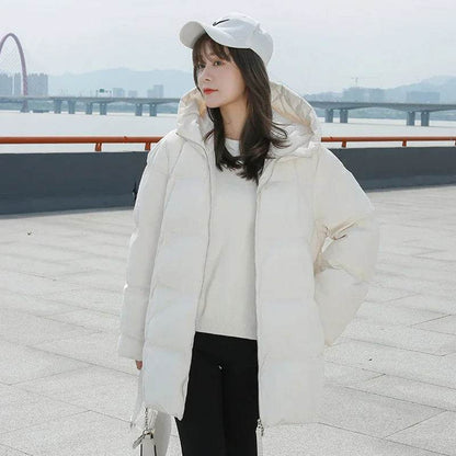 Estceque Women's Winter Puffer Jacket - Hooded, Long, Zipper Closure - Buy Center US