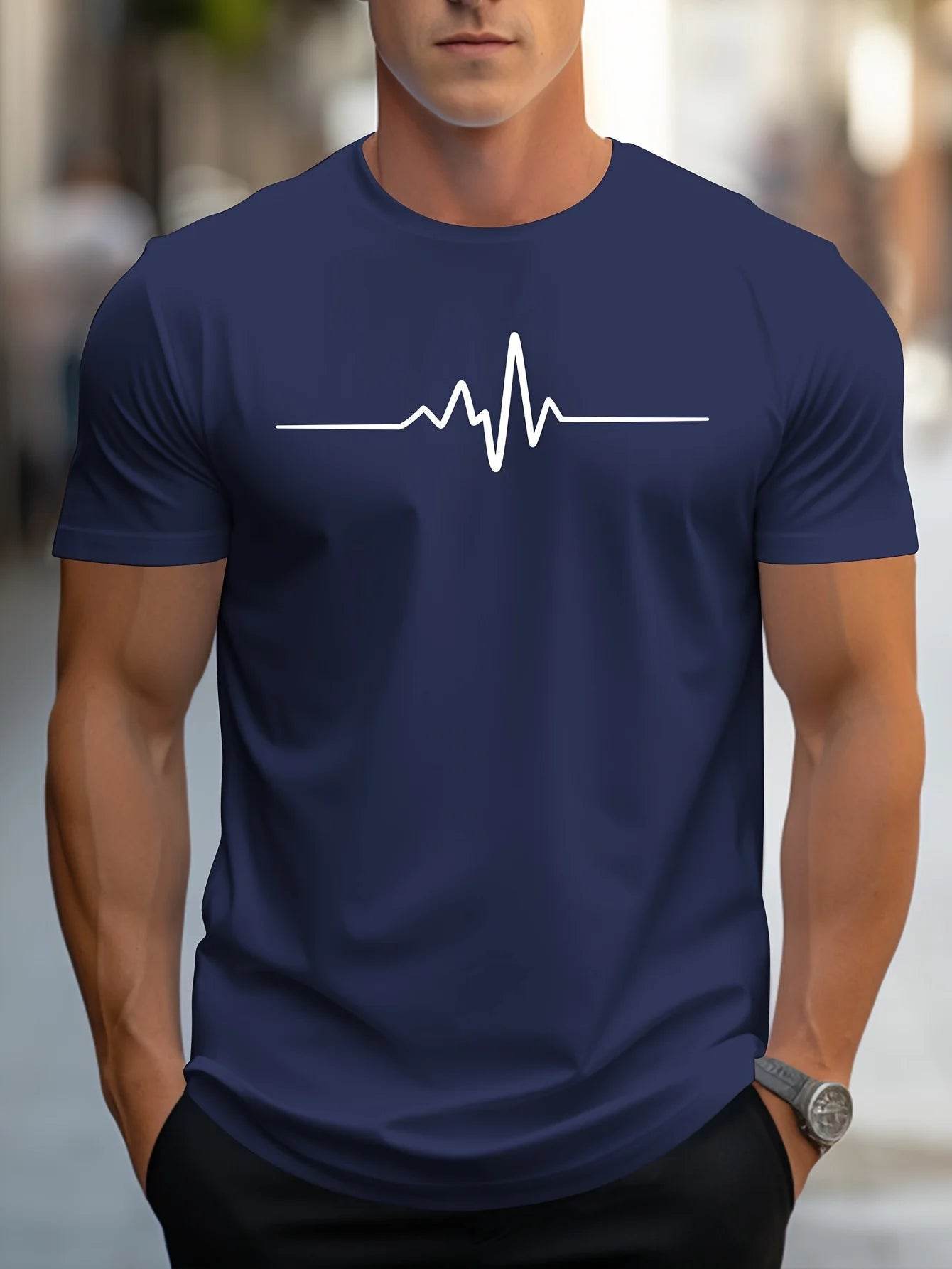 GUILAN Men's 100% Cotton Casual Graphic T-Shirt - Slim Fit & Breathable - Buy Center US