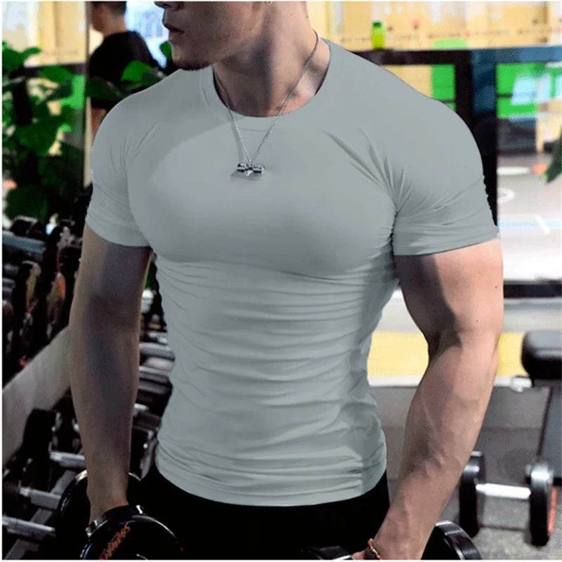 Summer Men’s Compression T-Shirt - Breathable, Quick-Dry Casual Top - Buy Center US