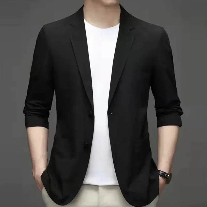 Men's Sunwear Casual Suit - Breathable Ice Silk Blazer for Spring - Buy Center US