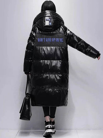 Oversized Women's Black Puffer Jacket - Warm & Stylish Winter Coat - Buy Center US