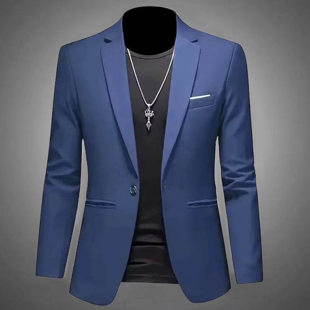 King Billion Men's Casual Business Suit Jacket - Slim Fit, Single Button - Buy Center US