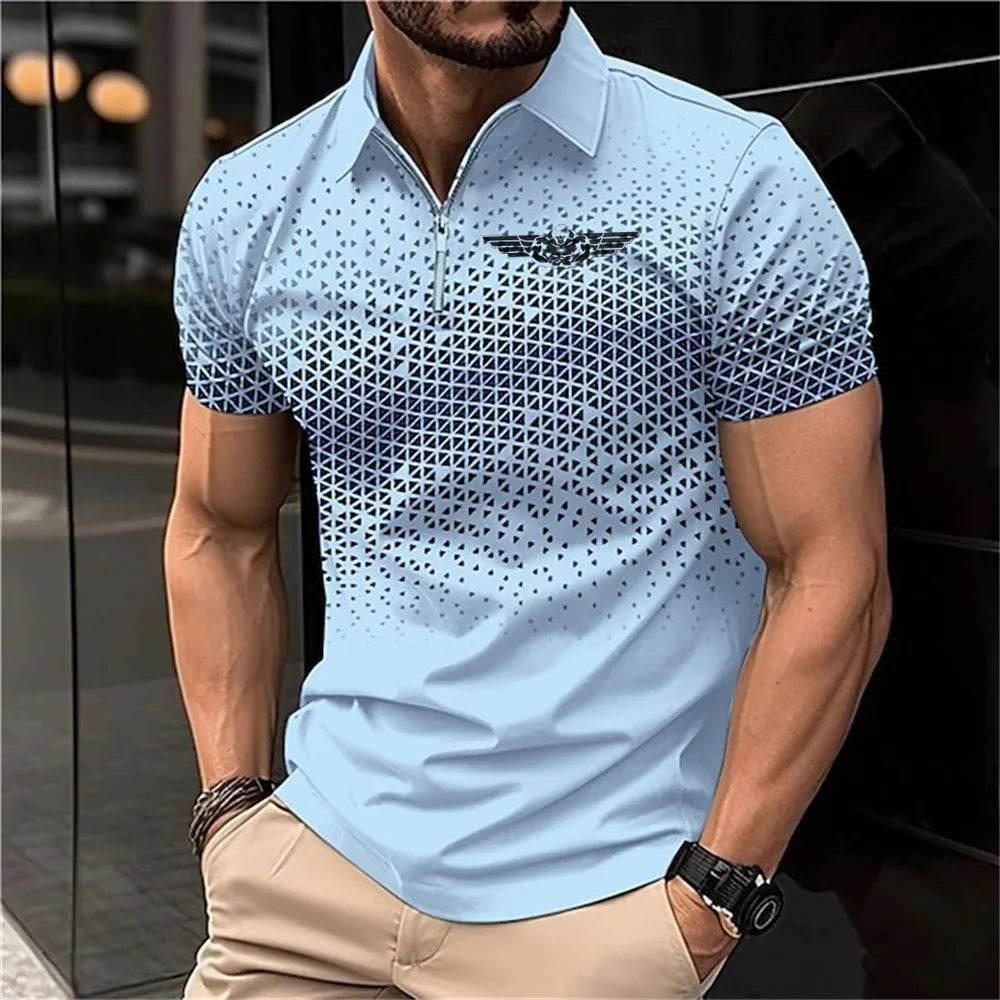 Men's Summer Casual Polo Shirt - Breathable Short-Sleeve Sport Top - Buy Center US