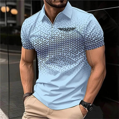 Men's Summer Casual Polo Shirt - Breathable Short-Sleeve Sport Top - Buy Center US