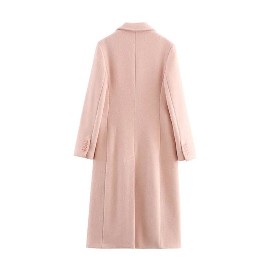 UNIZERA Women's Double Breasted Coat - 4 Pockets & Button Details - Buy Center US