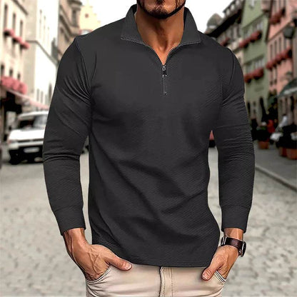 FYZS Men's Long Sleeve Polo Shirt - Comfortable, Breathable Casual Top - Buy Center US