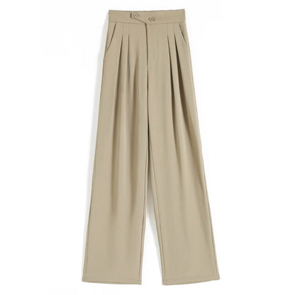2024 Women's High Waist Wide Leg Trousers - Elegant Minimalist Pants - Buy Center US
