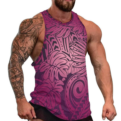 Samoan Men's Beach Vest - Polynesian Design for Summer Travel - Buy Center US