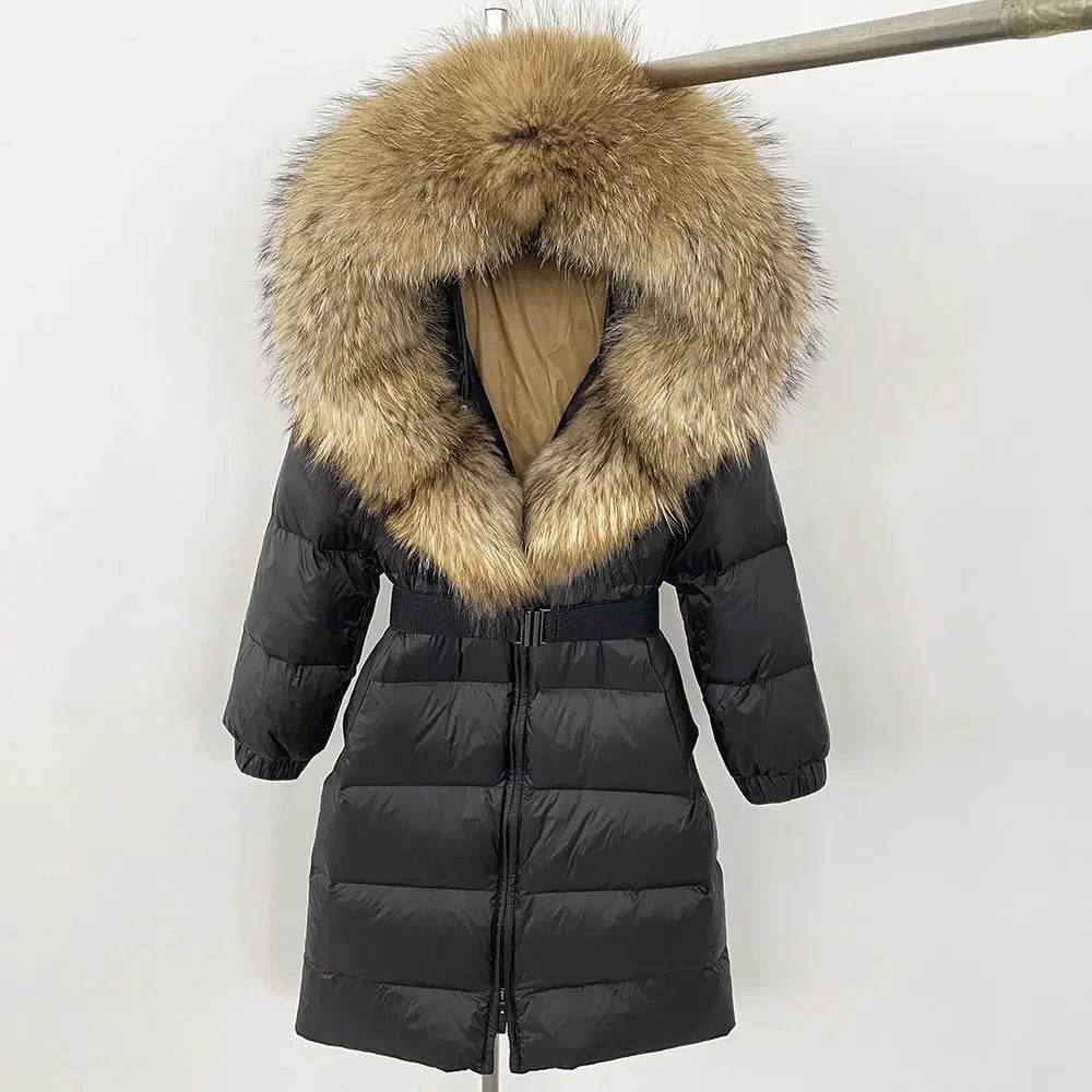 Women's Thick Warm Winter Jacket - 90% Duck Down & Fox Fur Collar - Buy Center US
