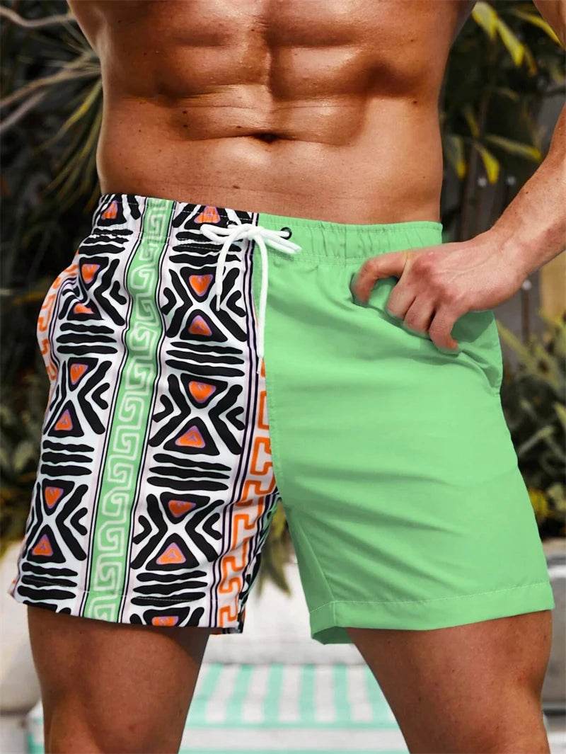 Men's 3D Printed Beach Shorts - Casual Summer Swim Trunks for All Ages - Buy Center US