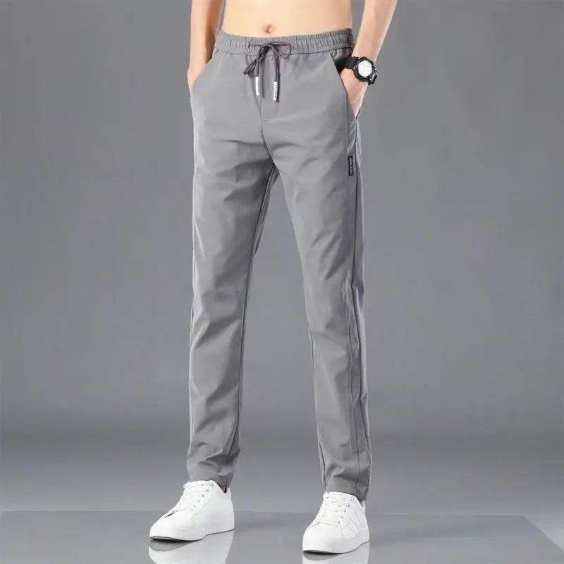 Men's Ice Silk Cargo Pants - Lightweight Summer Sweatpants for Casual Style - Buy Center US