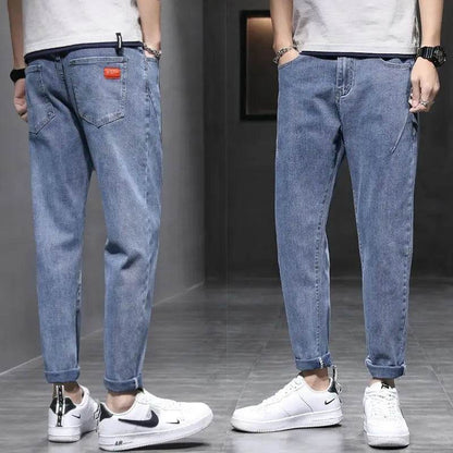 Luxury Men's Blue Jeans - Stylish Slim Fit Casual Denim Pants - Buy Center US