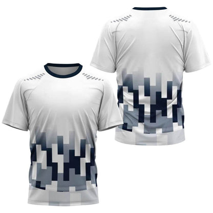Men's Gradient Stripe T-Shirt - Lightweight Casual Sports Tee for Training - Buy Center US