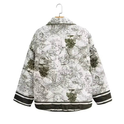 Taop&Za Women's Casual Long Sleeve Printed Cotton Jacket - Autumn Style - Buy Center US