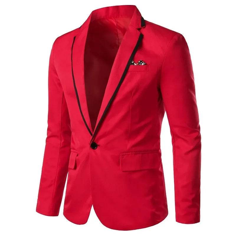2023 Slims Men's Western Blazer - Stylish Solid Color for Casual Wear - Buy Center US