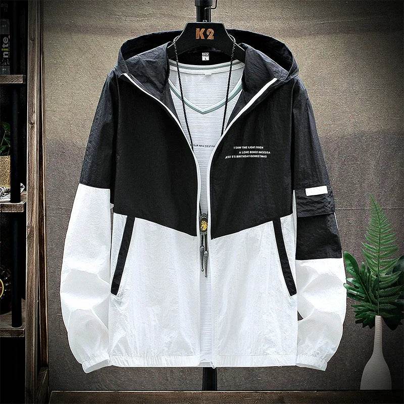 Men's Ultra Light UV Protection Windbreaker Jacket - Hooded Casual Coat - Buy Center US