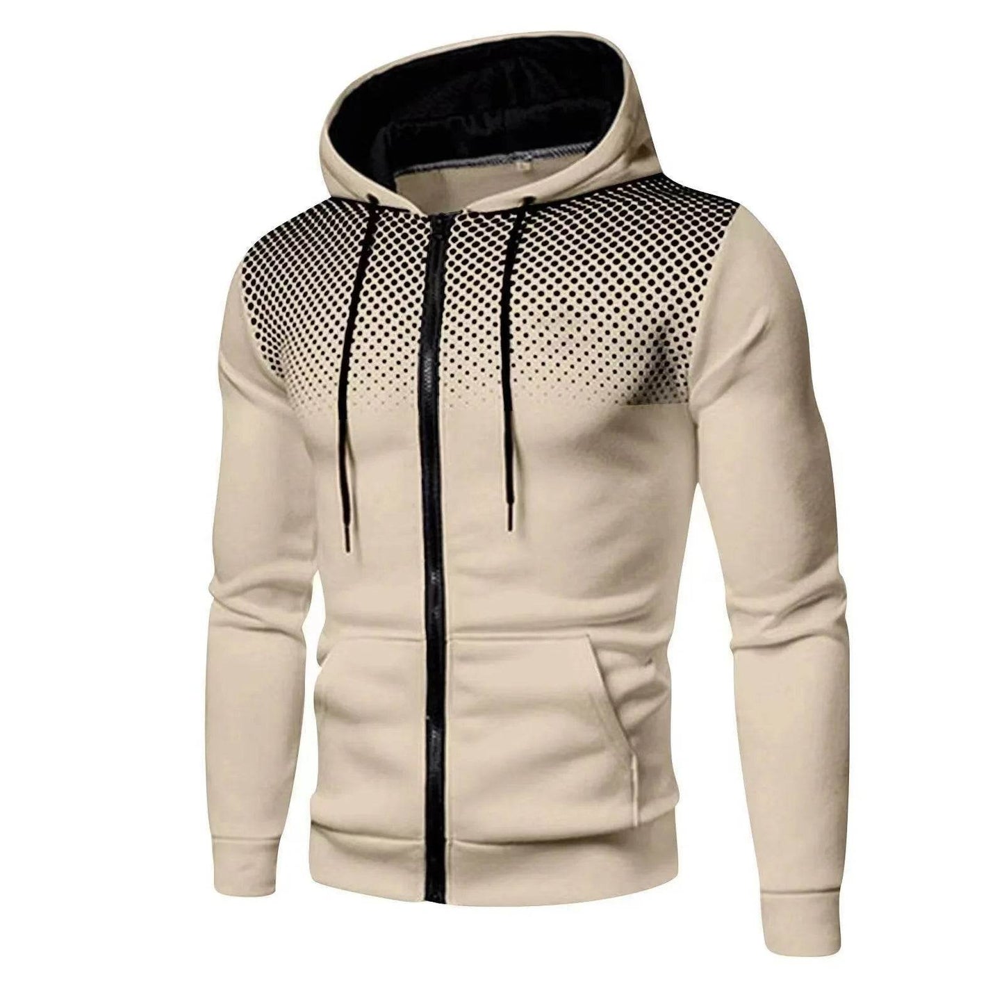 2024 Men's Hoodie Jacket - Zippered Hooded Pullover for Casual Style - Buy Center US