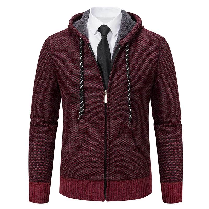 ENWEIGE Men's Knitted Cardigan Jacket - Vintage Fleece Winter Coat - Buy Center US