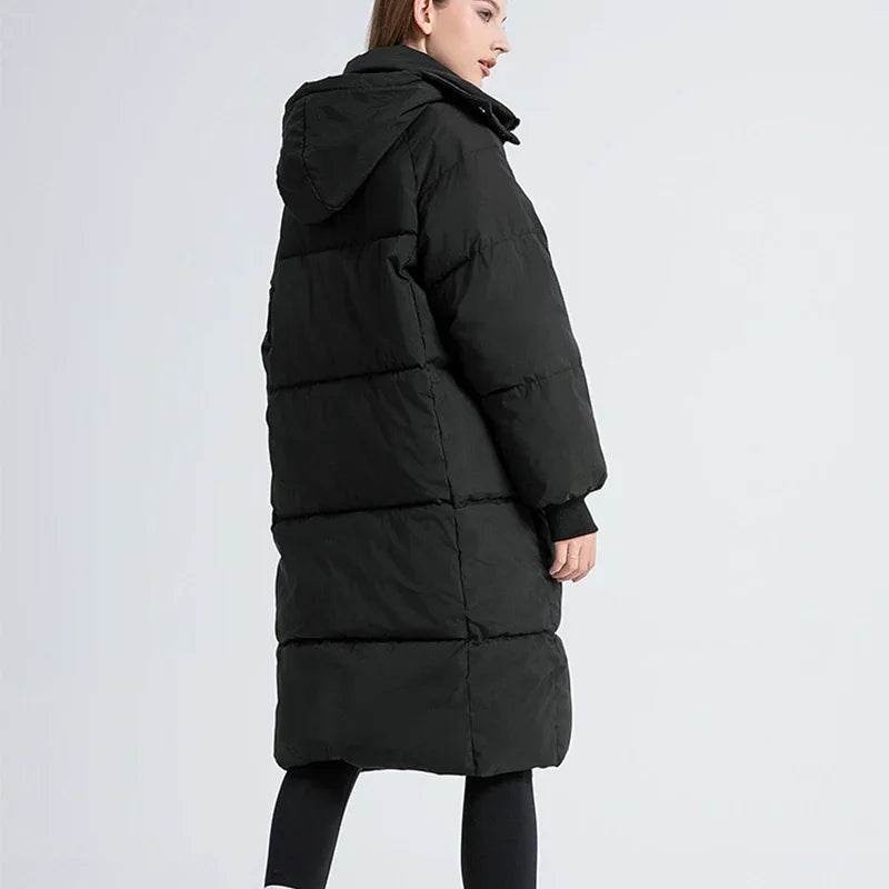 ABRINI Women's Hooded Long Coat - Warm Thicken Casual Parka - Buy Center US