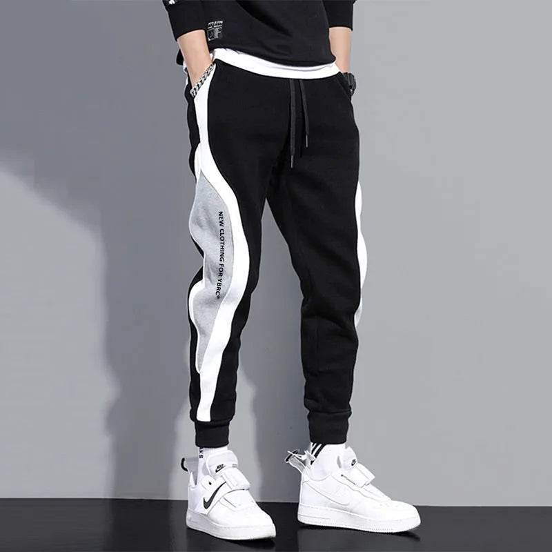 Stylish Black Jogger Pants for Men - Comfortable Hip Hop Casual Trousers - Buy Center US