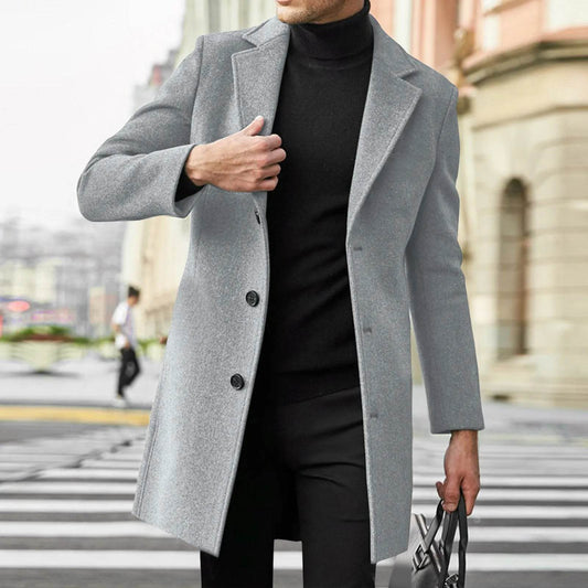 ZOMAXIUJEE Men’s Slim Fit Woolen Winter Jacket - Vintage Style Padded Coat - Buy Center US