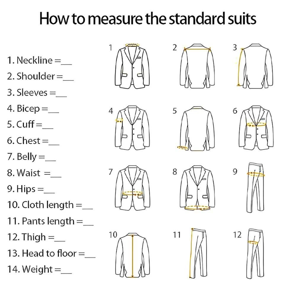Men's 3-Piece Wedding Suit - Elegant Single-Breasted Jacket & Trousers - Buy Center US