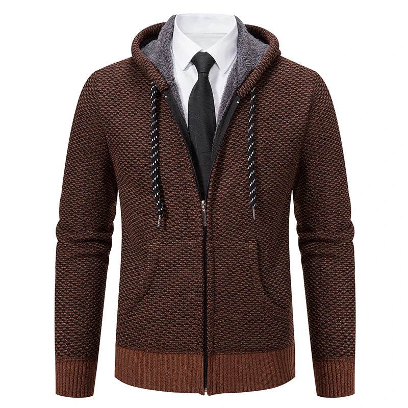 ENWEIGE Men's Knitted Cardigan Jacket - Vintage Fleece Winter Coat - Buy Center US