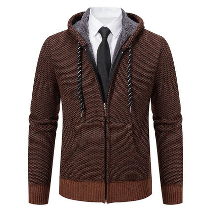 ENWEIGE Men's Knitted Cardigan Jacket - Vintage Fleece Winter Coat - Buy Center US