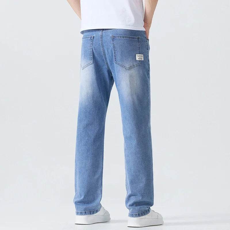Men's Casual Straight Jeans - Lightweight Breathable Denim for Summer - Buy Center US
