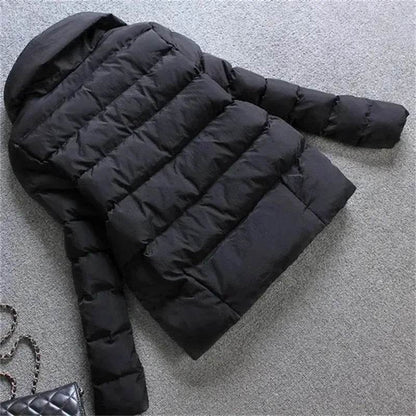Women’s Short Down Cotton Jacket - Slim Fit, Double-Breasted Design - Buy Center US