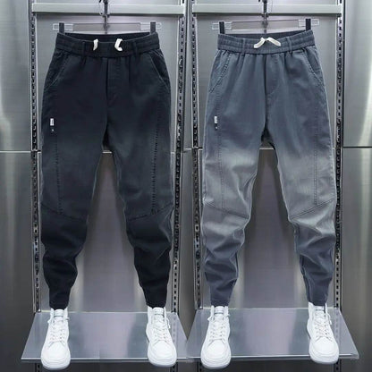 Luxury Men's Casual Loose Fit Denim Jeans - Spring & Autumn Streetwear - Buy Center US