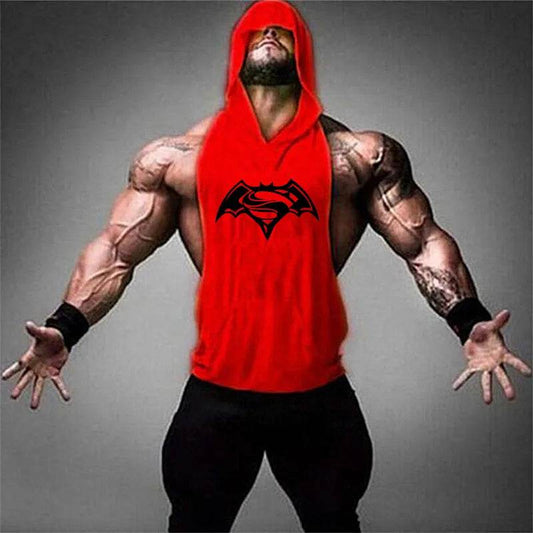 2024 Men's Cotton Tank Top - Hooded Sleeveless Gym Workout Shirt - Buy Center US