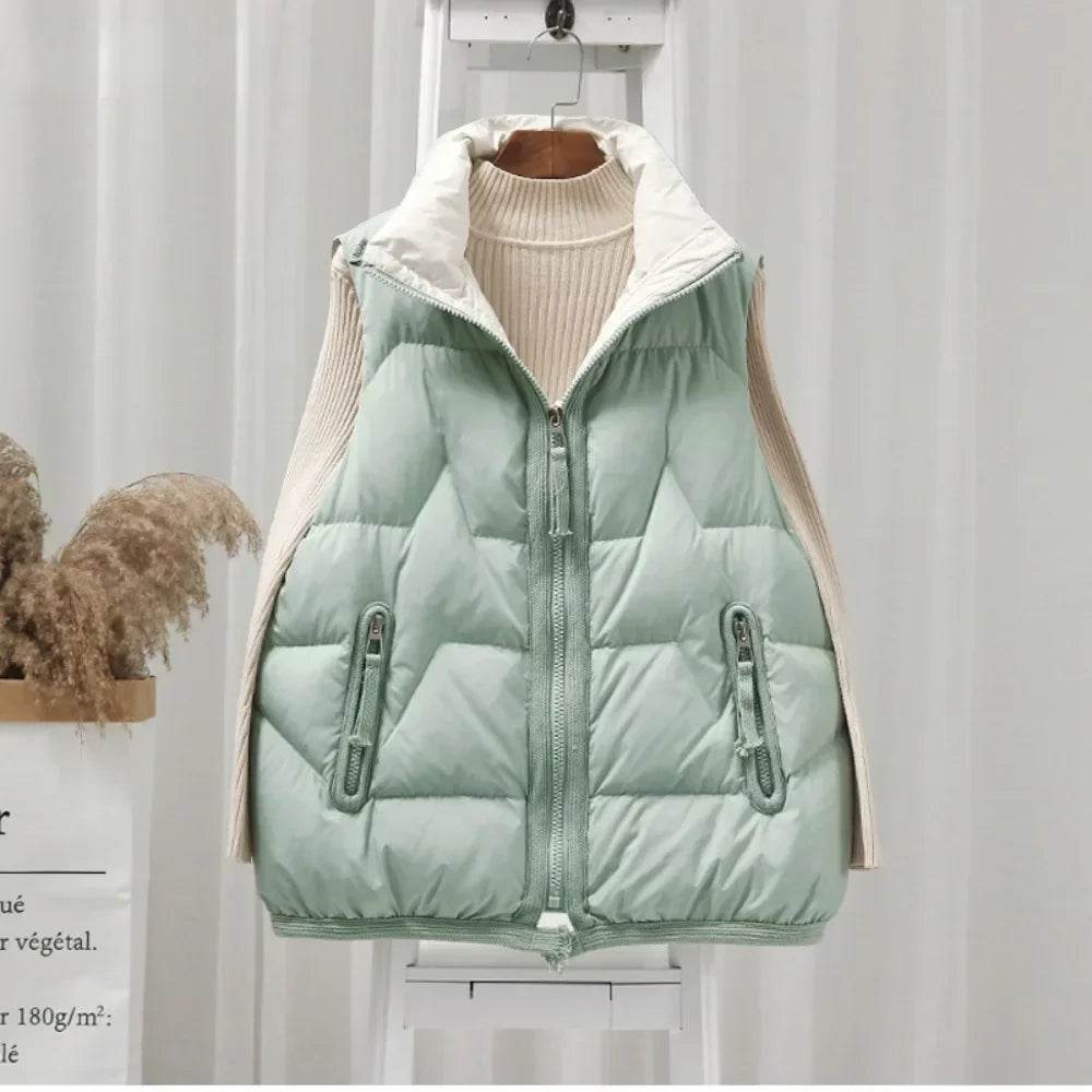 2024 Women's Sleeveless Down Vest - Ultra Light, Waterproof Winter Wear - Buy Center US