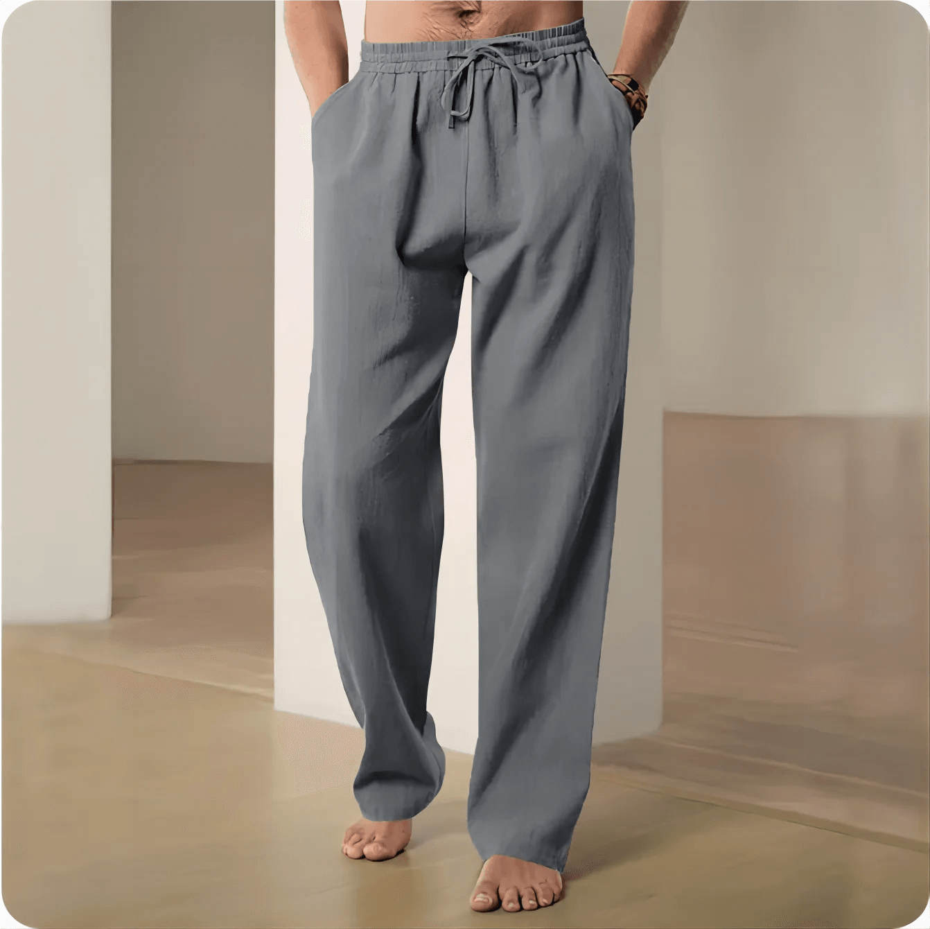 2025 Stylish Mens Cotton Hemp Trousers - Breathable Casual Wear - Buy Center US