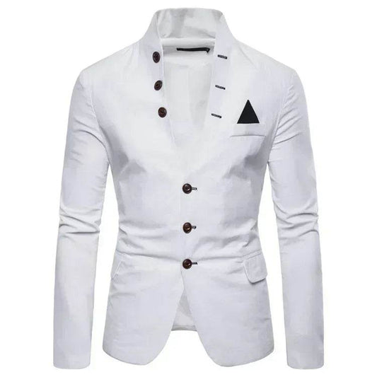 Men's Slim Fit Blazer - Casual Multi-Button Stand-Up Collar Jacket - Buy Center US