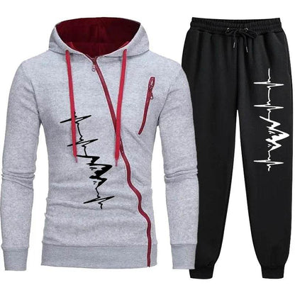 QIWN Men's Winter Tracksuit - Casual Zipper Jacket & Sweatpants Set - Buy Center US