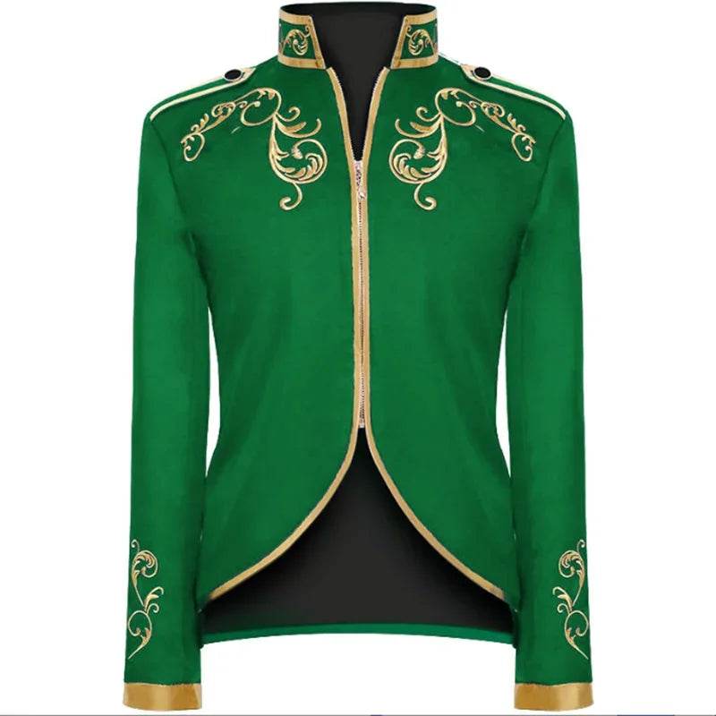 Qj Cinga British Style Embroidered Flower Suit - Wedding Party Blazer - Buy Center US