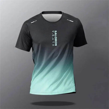 Men's Breathable Gradient Printed T-Shirt - Casual Short Sleeve for Summer - Buy Center US